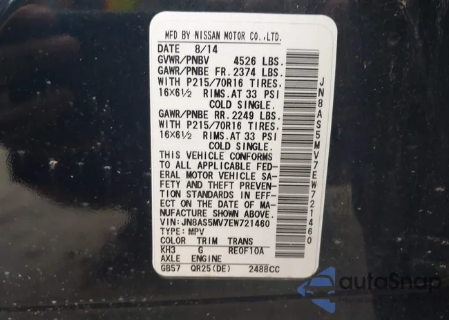 JN8AS5MV7EW721460: 42888542