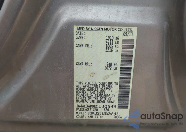 1N4AL3AP0EC130543: 42890191