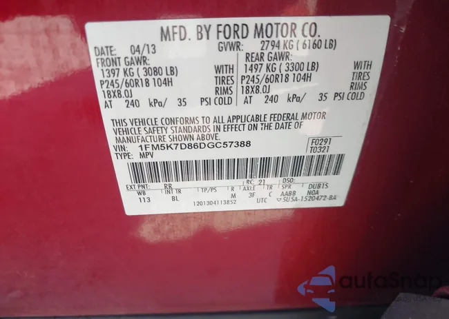 1FM5K7D86DGC57388: 42890206