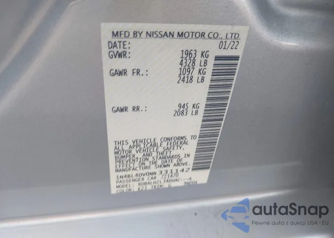 1N4BL4DV0NN331142: 42890223