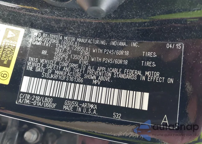 5TDJKRFH3FS161366: 42889341