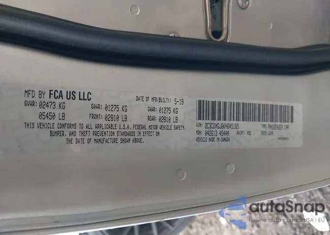 2C3CDXGJ6KH645165: 42890751