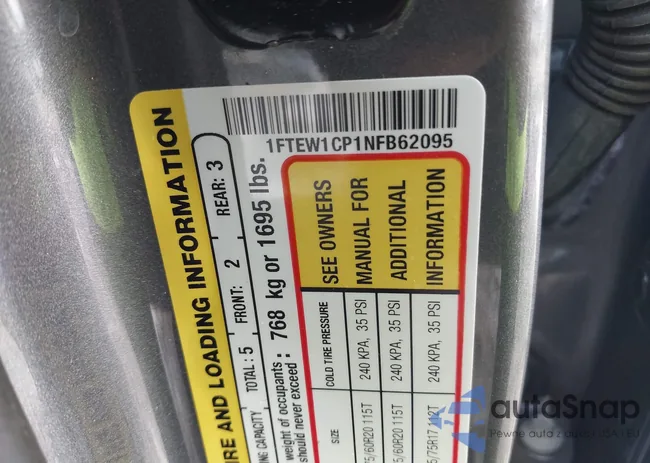 1FTEW1CP1NFB62095: 42891026