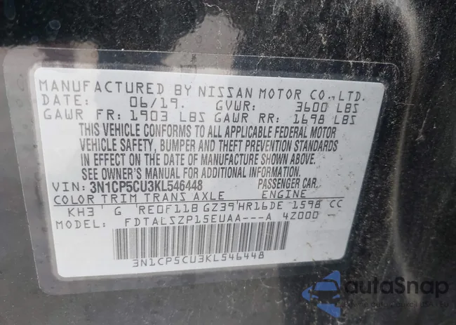 3N1CP5CU3KL546448: 42891073