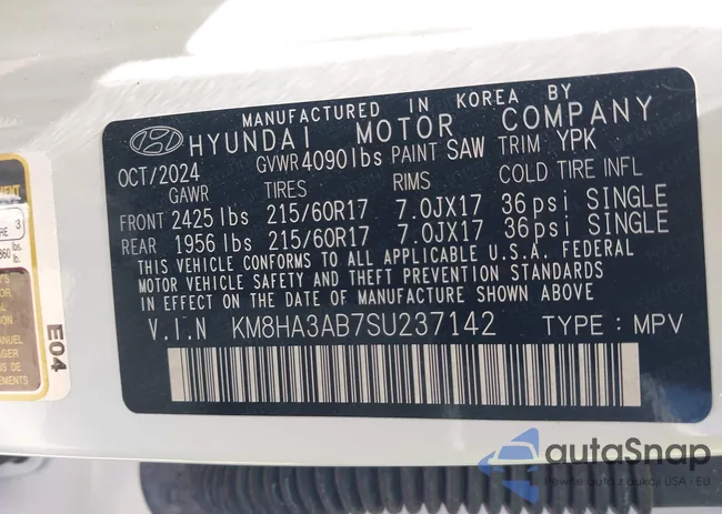 KM8HA3AB7SU237142: 42891123