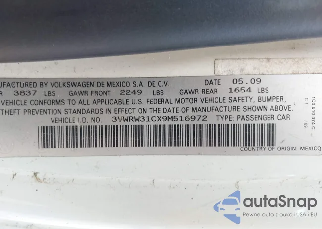 3VWRW31CX9M516972: 42891288