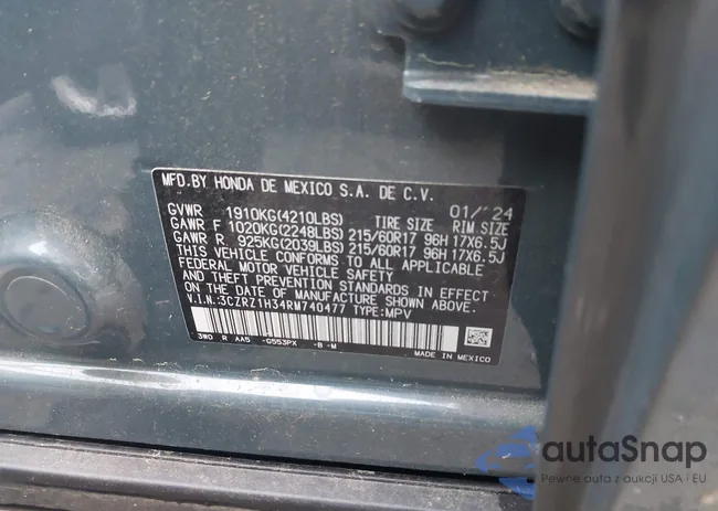 3CZRZ1H34RM740477: 42890328