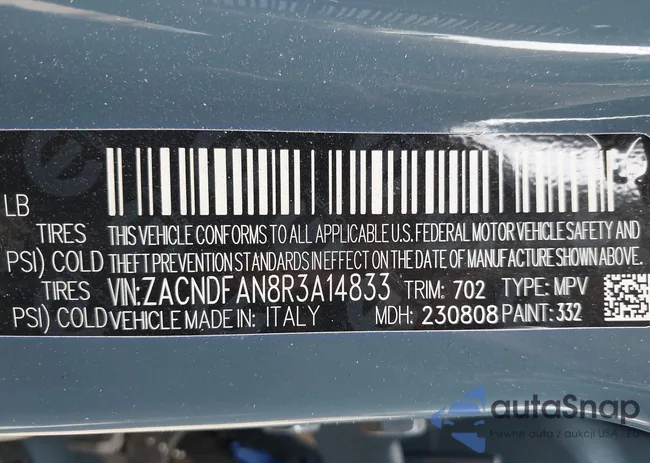 ZACNDFAN8R3A14833: 42890696