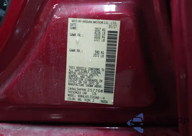 1N4AL3APXHC257708: 42891752