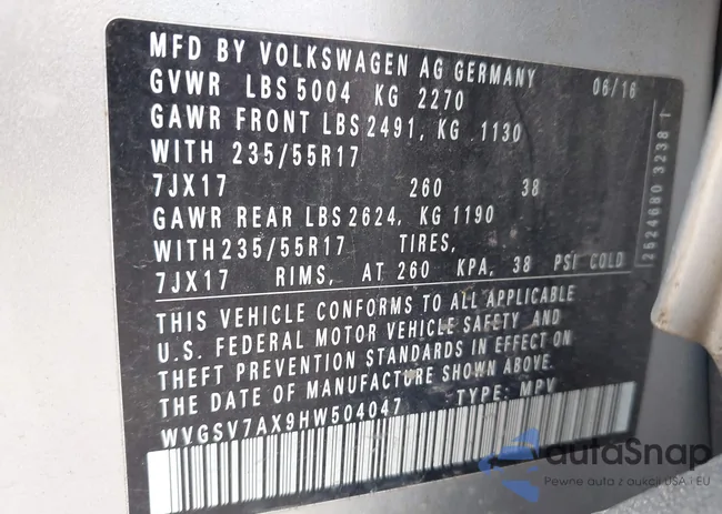 WVGSV7AX9HW504047: 42891853