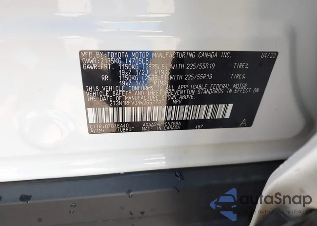 2T3N1RFV0NW265773: 42892209