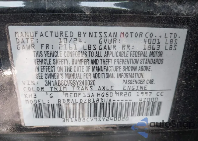 3N1AB8CV9SY240020: 42892267