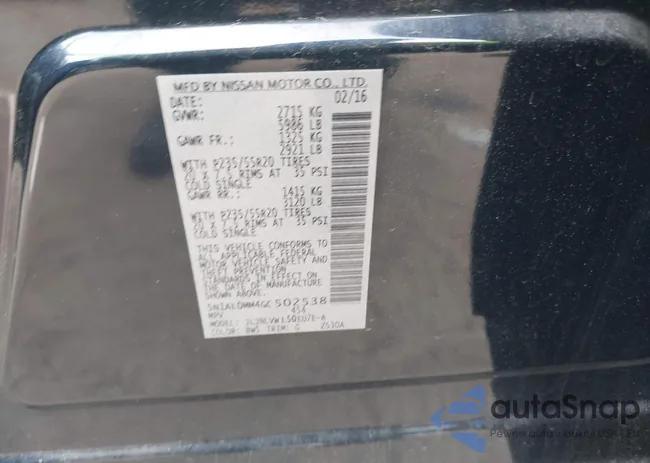 5N1AL0MM4GC502538: 42891342