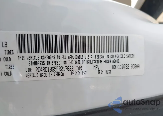 2C4RC1BG5ER217622: 42891405