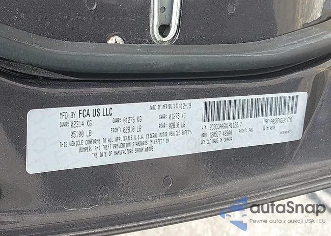 2C3CCAAGXLH112217: 42891453