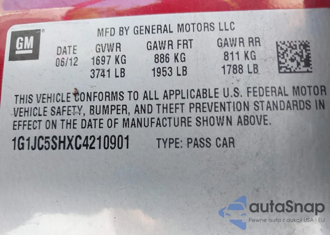 1G1JC5SHXC4210901: 42891606
