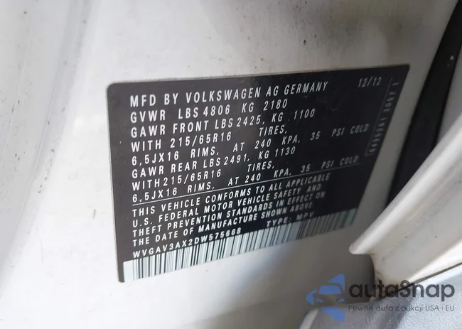 WVGAV3AX2DW575668: 42892760