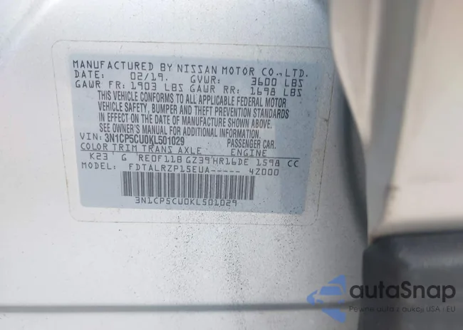 3N1CP5CU0KL501029: 42892794