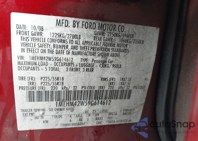 1MEHM42W59G614612: 42892894