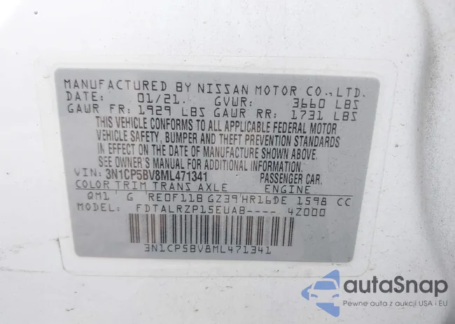 3N1CP5BV8ML471341: 42892992