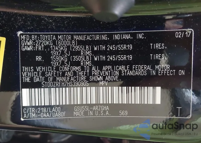 5TDDZRFH7HS390905: 42893127