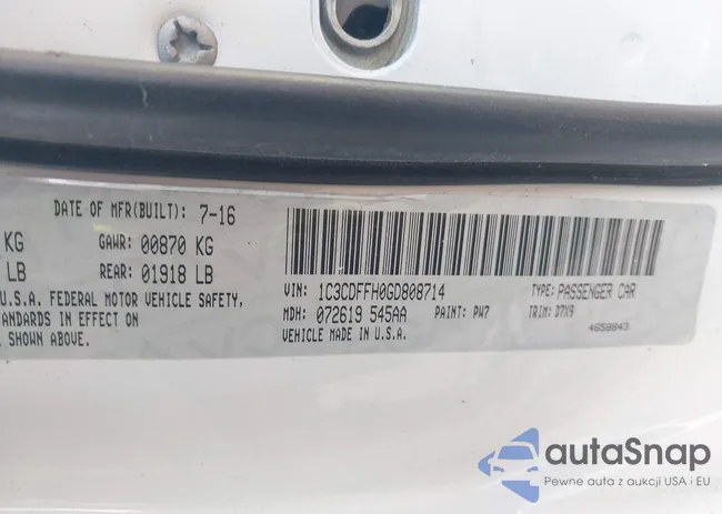 1C3CDFFH0GD808714: 42892575