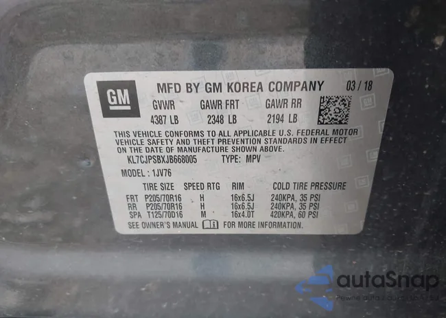 KL7CJPSBXJB668005: 42892577