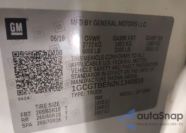 1GCGTBEN2K1340818: 42893809