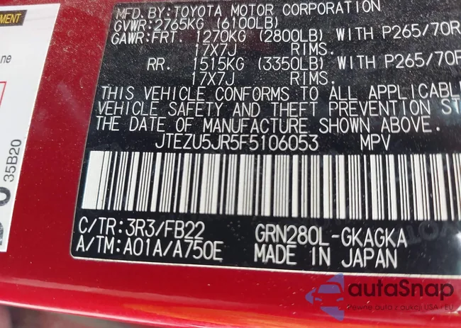 JTEZU5JR5F5106053: 42893866