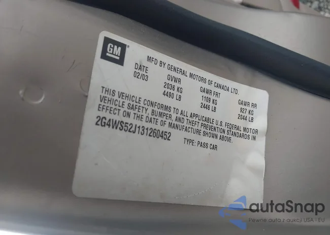 2G4WS52J131260452: 42893894