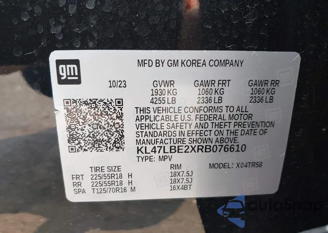 KL47LBE2XRB076610: 42894093