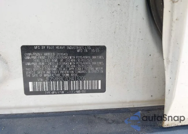 JF2SHBBC7CH413206: 42894248