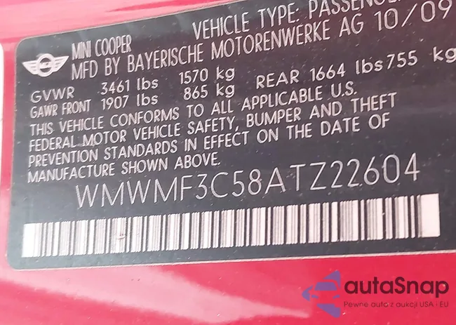 WMWMF3C58ATZ22604: 42893319