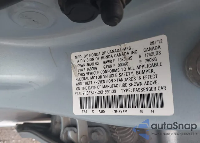 2HGFB2F52CH590139: 42893653