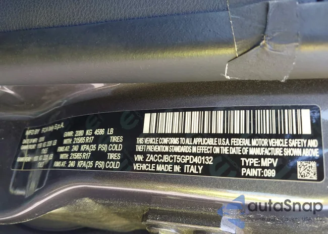 ZACCJBCT5GPD40132: 42893681