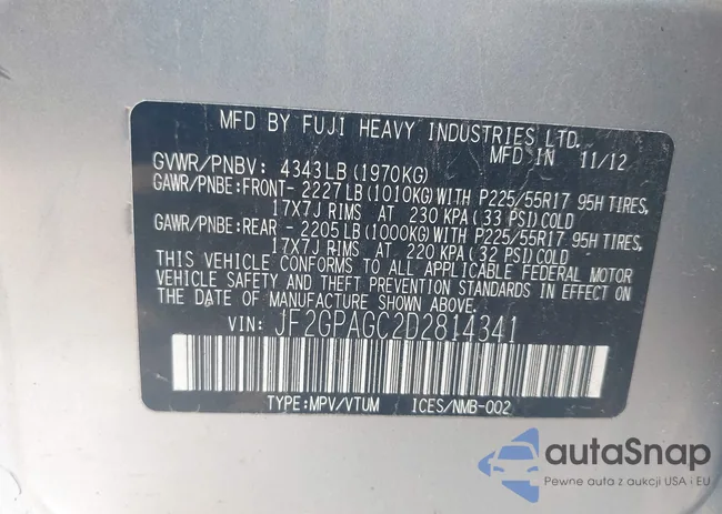 JF2GPAGC2D2814341: 42894905