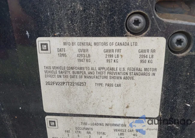 2G2FV22P7T2216257: 42895183