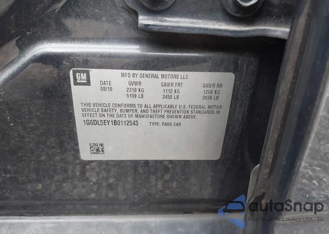 1G6DL5EY1B0112543: 42895230