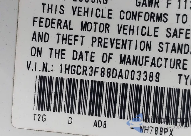 1HGCR3F88DA003389: 42895253