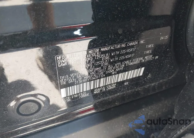 2T3H1RFV5SW391104: 42895277