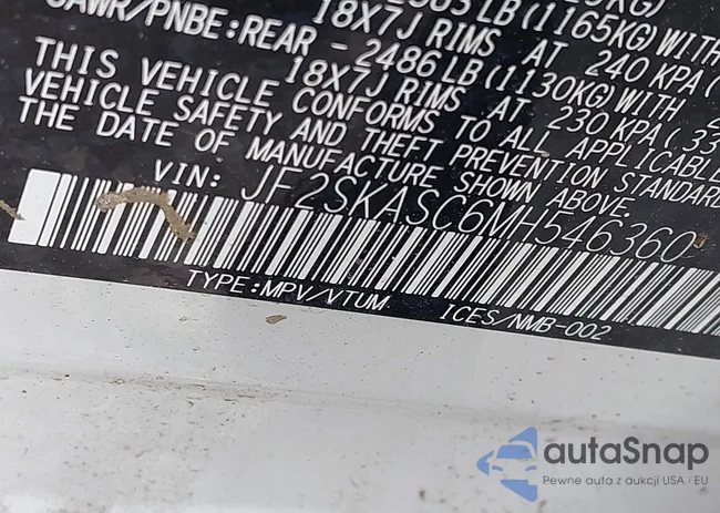 JF2SKASC6MH546360: 42895305