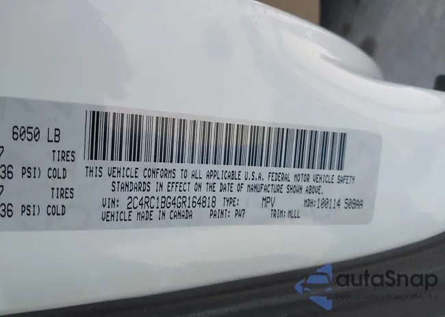 2C4RC1BG4GR164818: 42894510