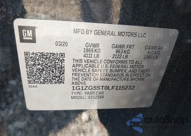 1G1ZG5ST0LF115232: 42894608