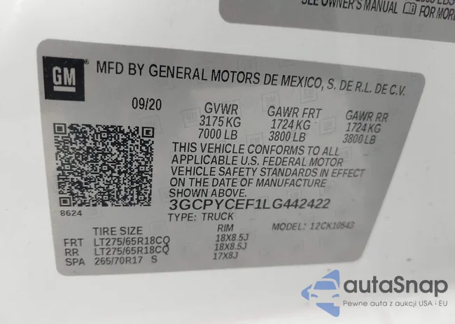 3GCPYCEF1LG442422: 42894682