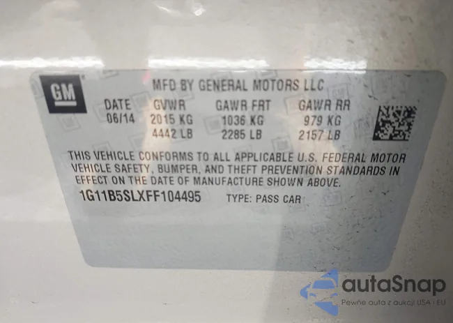 1G11B5SLXFF104495: 42895748