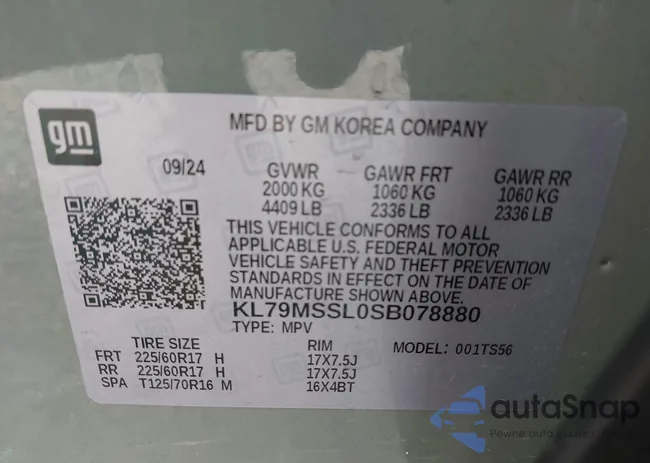 KL79MSSL0SB078880: 42895764