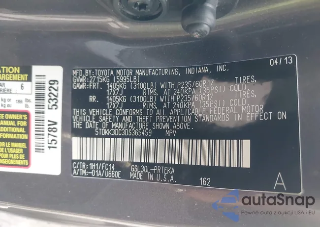 5TDKK3DC3DS365459: 42895844