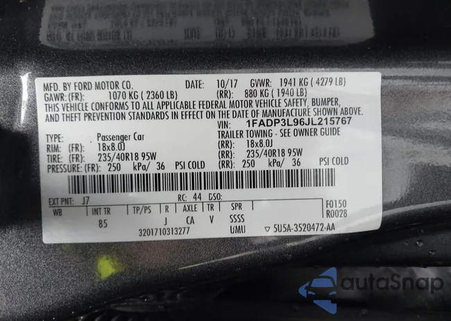 1FADP3L96JL215767: 42895996