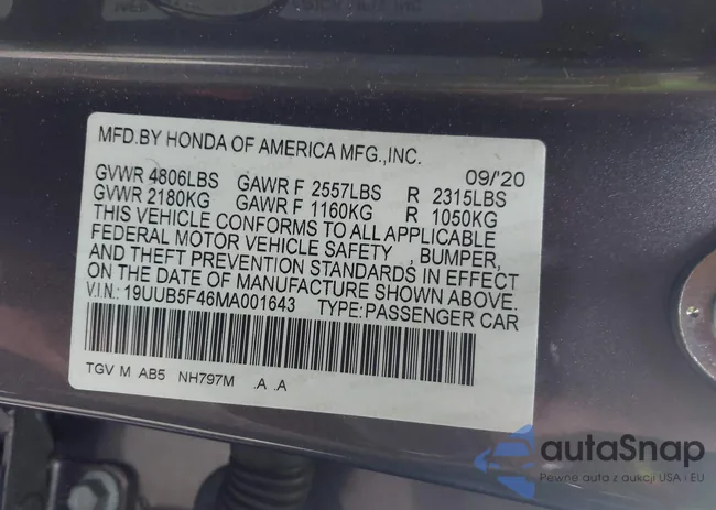 19UUB5F46MA001643: 42896039