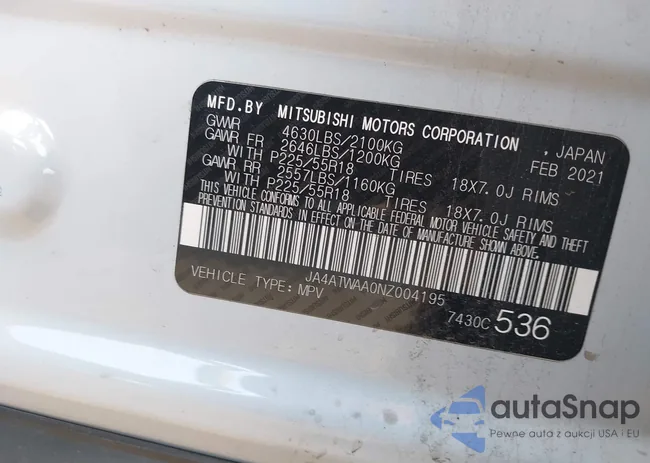 JA4ATWAA0NZ004195: 42896056